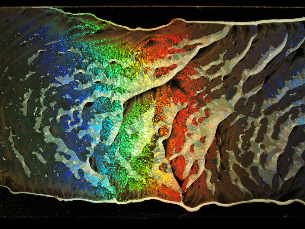 ذرات سیلیس کروی (خشکشده روی اسلاید میکروسکوپ)